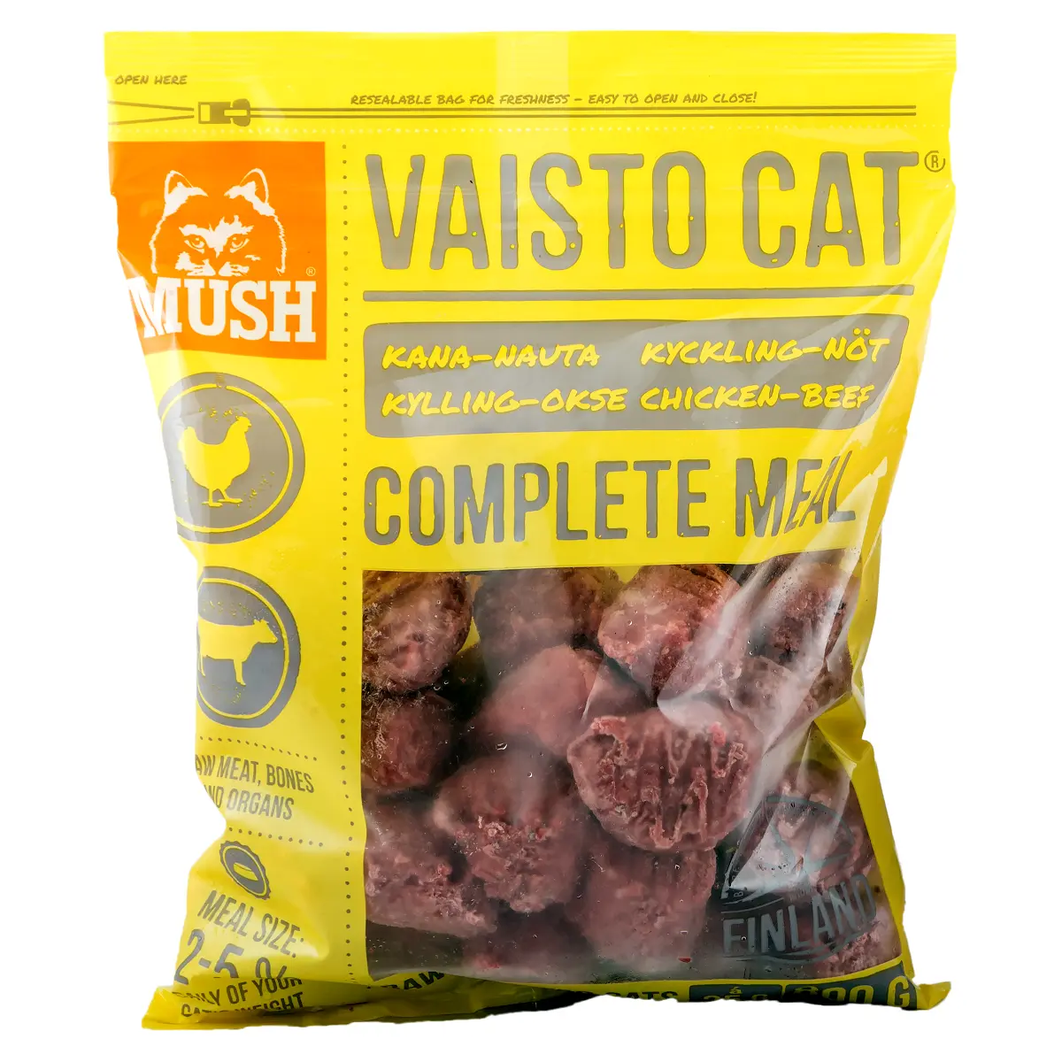 MUSH Vaisto kat Kylling Okse Gul 800 g